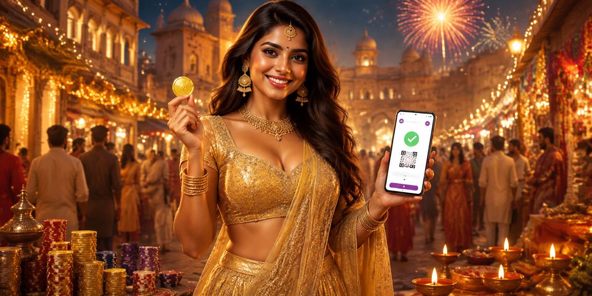 Happy player using mobile online payment in India