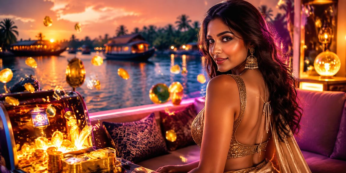 Player logging in on mobile by Kerala backwaters